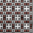 thumbnail image 1 of oneOone Cotton Silk Red Fabric Poker Card Sewing Material Print Fabric By The Yard 42 Inch Wide, 1 of 5
