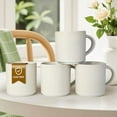 thumbnail image 6 of Matte White Coffee Mugs Set of 4, 12 Ounce Mug with Handles, Ceramic Stoneware Catering Coffee Cups, Porcelain Mugs Sets for Coffee, Tea, Hot Cocoa, Milk, Microwave and Dishwasher Safe, 6 of 7
