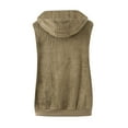 thumbnail image 5 of FAVIPT Fleece Vest for Women Zip Up Sherpa Winter Warm Coats Casual Trendy Loose Jackets Plain Sleeveless Hooded with Pockets Brown,L, 5 of 5