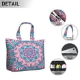 thumbnail image 3 of Healing Ornament Mala Duffel Trippy Artistic Abstract Weekender Bag with Geometric Design, Meditation Space Focused, 3 of 5