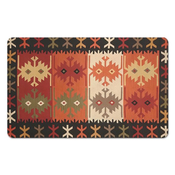 Rehaussez Votre Décor avec le Tapis Coureur Boho 20x32 Po pour Salle de Bain - Tapis Noir Doux et Absorbant pour Salle de Bain, Chambre, Couloir, Cuisine - Parfait pour Compléter Votre Style Géométrique Moderne Western Farmhouse