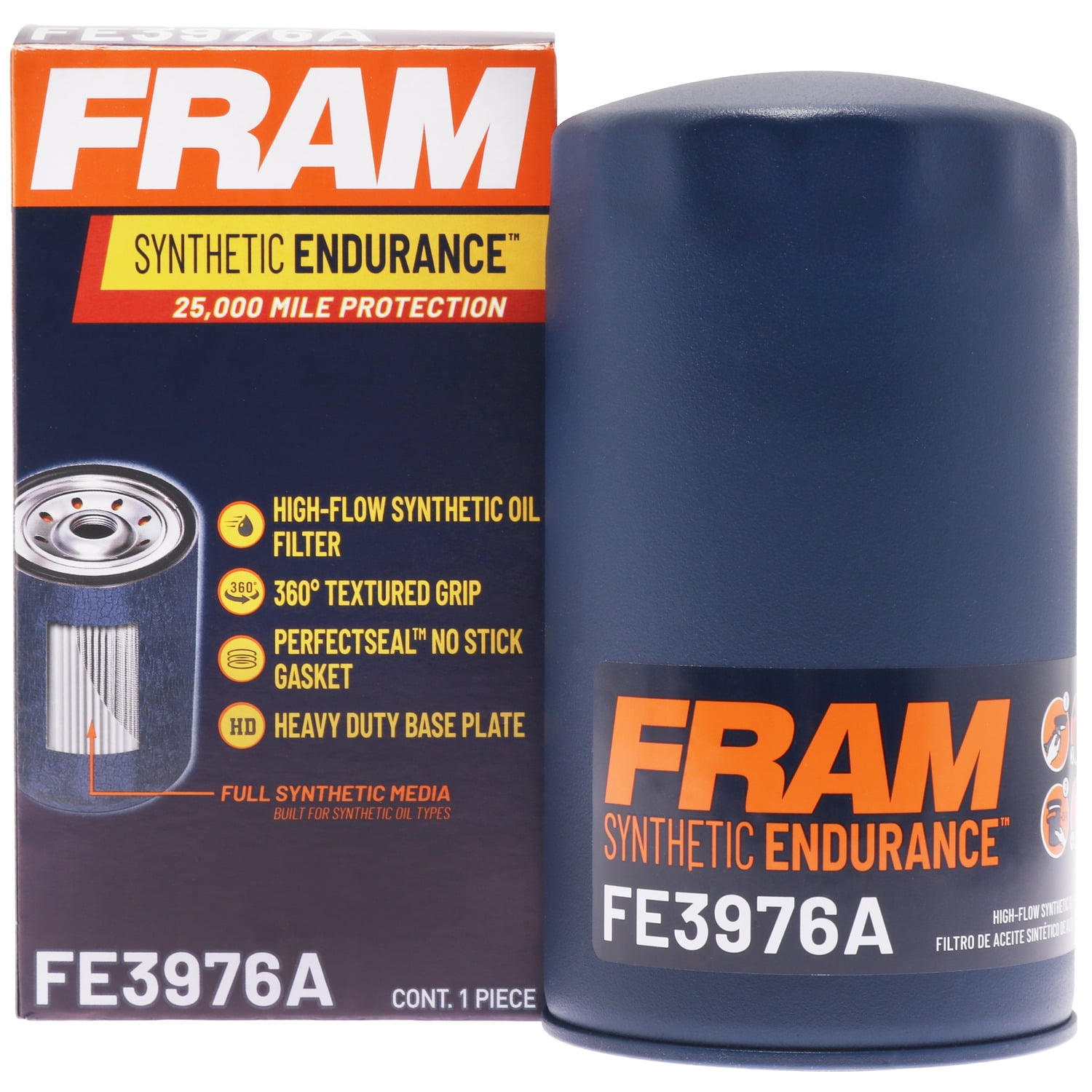 (6 pack) FRAM Synthetic Endurance FE3976A, 25K Miles, Oil Filter For Selected Vehicles