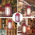 thumbnail image 5 of 13.4 inch Red Christmas Lantern with 6 Hour Timer & Flickering Flame,Decorative Lantern,Christmas Decor, 5 of 9