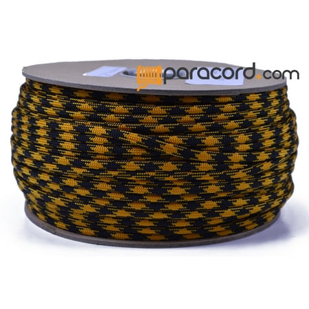 

Bored Paracord Brand 550 Type III Paracord - Goldenrod and Black - 250 Feet Spool