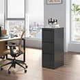 thumbnail image 2 of 3 Drawer File Cabinet with Lock,Metal Vertical Filing Cabinets for Home Office,Heavy Duty File Storage Cabinet for Letter/Legal/A4/F4 Size File,Assembly Require (Black, Vertical 3 Drawer), 2 of 12