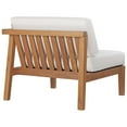 thumbnail image 3 of Bayport Outdoor Patio Teak Wood Right-Arm Chair Natural White, 3 of 6