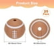 thumbnail image 3 of 25-Pack Cuentas de Balón Deportivo 15mm Marrón Claro Redondas Sueltas de Goma Rugby para Manualidades/ Pulsera/ Collar, 3 of 7