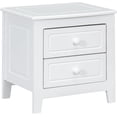 thumbnail image 3 of Mid Century Modern Nightstand, 2-Drawer Bedside Table, Solid Wood Nightstand with Classic Design for Bedroom, Easy Assembly, 3 of 8