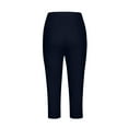 thumbnail image 5 of Diufon Womens Capris for Summer Plus Size High Waist Leggings Knee Length Pants Solid Color Soft Cropped, 5 of 7