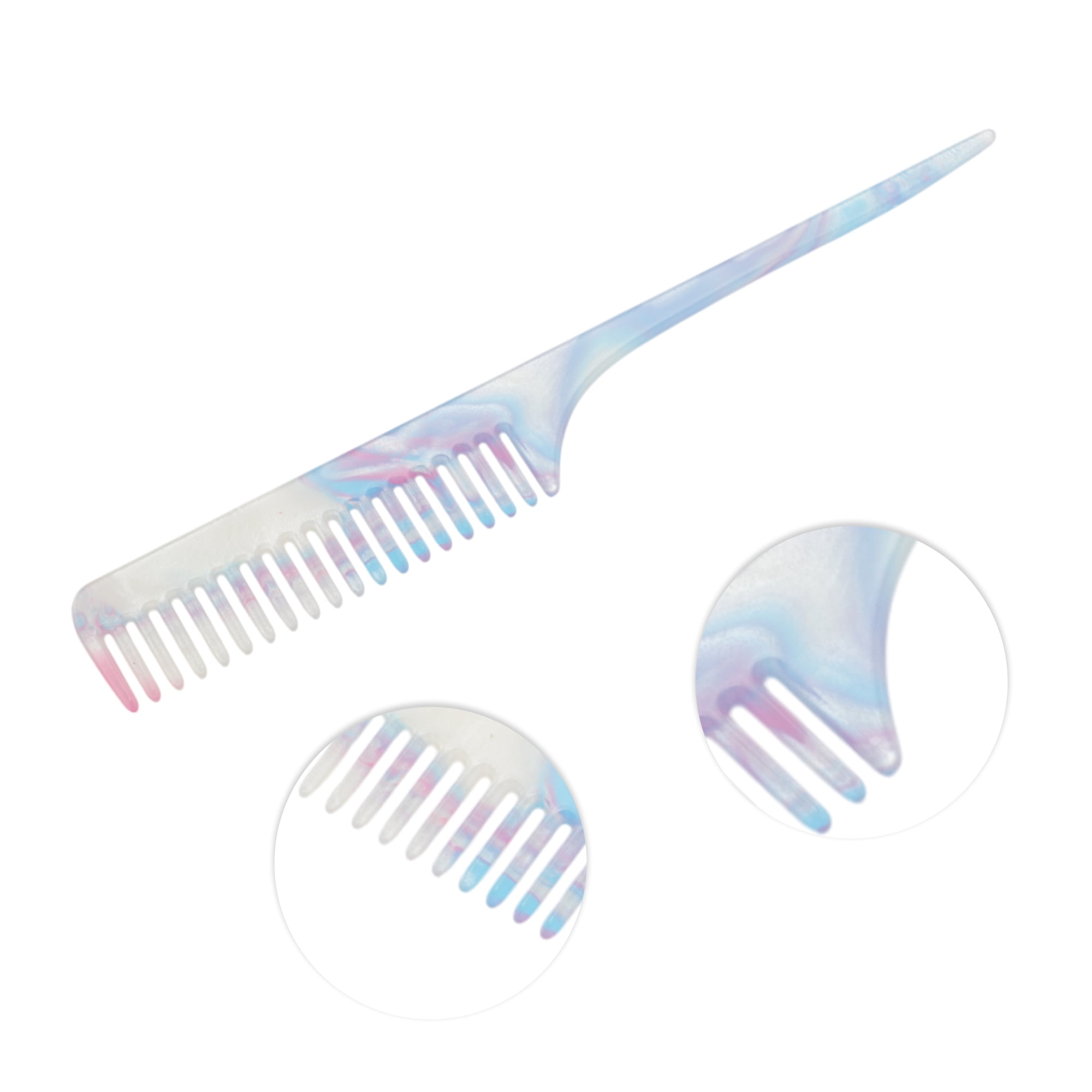Unique Bargains 1 Pc Simple Vintage Rat Tail Comb for All Hair Types Blue