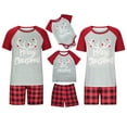 thumbnail image 4 of Awdenio Men Christmas Pajamas For Family Xmas Matching Sets Short Sleeve Shirts And Plaid Shorts Santa Christmas Tree Sleepwear Two-piece Sets, 4 of 8