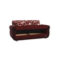 thumbnail image 4 of Ottomanson Roma Sleeper Loveseat, Burgundy Chenille, 4 of 6