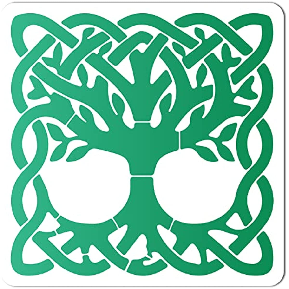 Tree of Life Stencil Celtic Knot Template Square Large Reusable Plastic ...