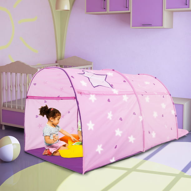 Bed Tent Canopy Kids Play Playhouse, Twin Bed Play Tent