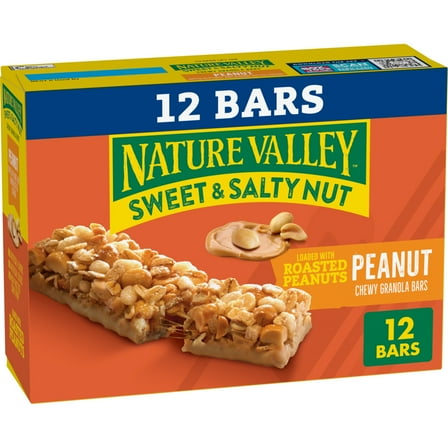 Nature Valley Granola Bars, Sweet and Salty Nut, Peanut, 12 Bars, 14.4 oz