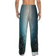 thumbnail image 3 of Sigee Winter Rabbit Print Men's Pajama Pants - Soft Lounge Sleep Bottoms with Elastic Waistband and Pockets-X-Large, 3 of 9