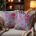thumbnail image 2 of Throw Pillow Covers Pack of 1 for Living Room Table, Floral Printed Cushion Case, 20x20 inches - Light Gray - Home Decor, 2 of 8