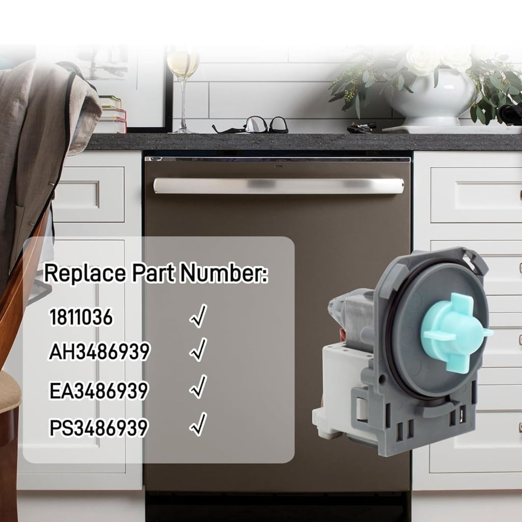 Universals Replacement Dishwasher Drain Pumps Replaces Part Numbers WD26X10049,1811036, PS3486939