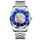 thumbnail image 1 of Relojes Reloj de pulsera mecánico automático para hombre | Correa de cuero | Movimiento dorado | Esfera esqueletizada de 45 mm | Resistente al agua y a los arañazos | Regalo elegante para, 1 of 6
