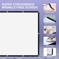 thumbnail image 2 of 120" Projector Screen with Stand Carry Bag Portable Indoor/Outdoor 16:9 4K 3D Home Theater Moive Wrinkle-Free Projection, 2 of 7