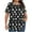 New1/Multicolor, variant on Otvok Womens Plus Size Tops Crew-Neck Short-Sleeved Pleated Loose Blouses