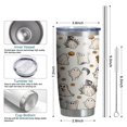 thumbnail image 6 of Hallween Ghost Cute Flower Spooky Tumbler with Straw, Ghost Cute Flower Spooky Stainless Steel Double Walled Vacuum Insulated Cup, Spooky Holiday Gifts for Women Men, 6 of 7