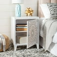 thumbnail image 6 of SAFAVIEH Thea Mid-Century Retro 1 Door Carved Nightstand, White Washed, 6 of 11
