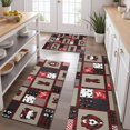 thumbnail image 2 of Red Plaid Dog Jigsaw Puzzle Kitchen Rugs Sets Of 3,Kitchen Runner Rugs Non Skid Washable,Decorative Kitchen Floor Mats for Kitchen,Sink,Laundry,17"x30"+ 17"x47" + 17"x59", 2 of 6