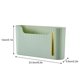 thumbnail image 5 of Organizador de bolsas de basura de pared, estante metálico con cesta de plástico, diseño de 2 niveles, resistente, ideal para cocina, despensa, balcón, moderno y compacto, perfecto para, 5 of 8