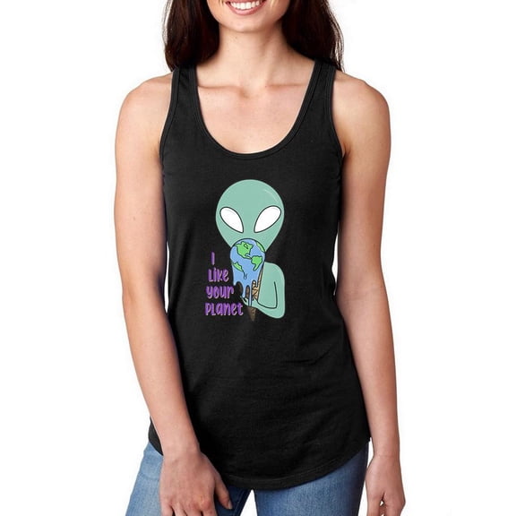 I Like Your Planet Racerback Tank Women -Smartprints Designs, Female Small