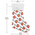 thumbnail image 2 of GZHJMY Strawberry Christmas Stocking, Personalized Large Candy Stocking Hanging Gift, Xmas Stockings Decoration for Family Holiday Party Ornaments Decor Fireplace, 2 of 7