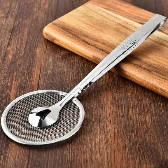 Clispeed Silver Stainless Steel Cooking Spoon for Straining Pasta and Grains 1Pack