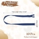 thumbnail image 2 of Uxcell 10Pack 23.6" Cremalleras de Bobina de Nylon, Cremalleras de Extremo Cerrado #3 para Chaquetas, Azul Marino, 2 of 7