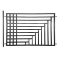 thumbnail image 5 of ALEKO Yard Garden Modern Kyiv Style Steel Set of 2 Fence Panel 8 x 5 ft Black, 5 of 8