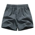 thumbnail image 3 of Mgmyaa Mens Runnning Shorts Summer Casual Comfy Brach Shorts Solid Regular Elastic Waist Board Pants, 3 of 4