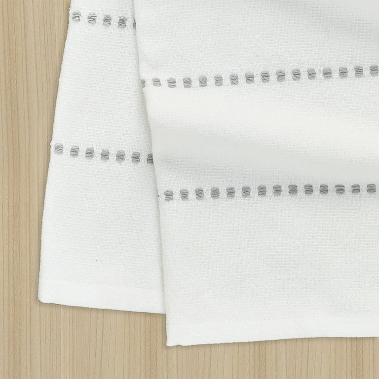 My Texas House Textured 16 x 28 Cotton Kitchen Towels, 4 Pieces, Beige