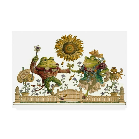 Trademark Fine Art 'Frog Gavotte' Canvas Art by David Galchutt