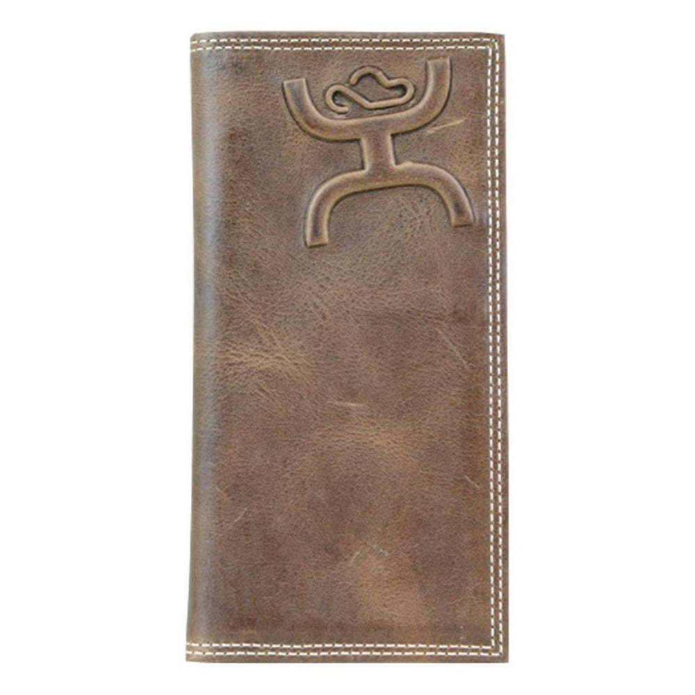 Hooey hooey men's hooey tooled logo rodeo wallet brown one size