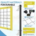 thumbnail image 4 of Base Free Swimming Pool Volleyball Net Set for Above Ground/Inground Pools with 3-Height Adjustable Aluminium Poles, Durable Anti-Sagging Net, 2 Wate, 4 of 9