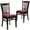 Burgundy Vinyl Seat/Walnut Wood Frame, variant on Flash Furniture 2 Pk. HERCULES Series Vertical Slat Back Walnut Wood Restaurant Chair - Burgundy Vinyl Seat
