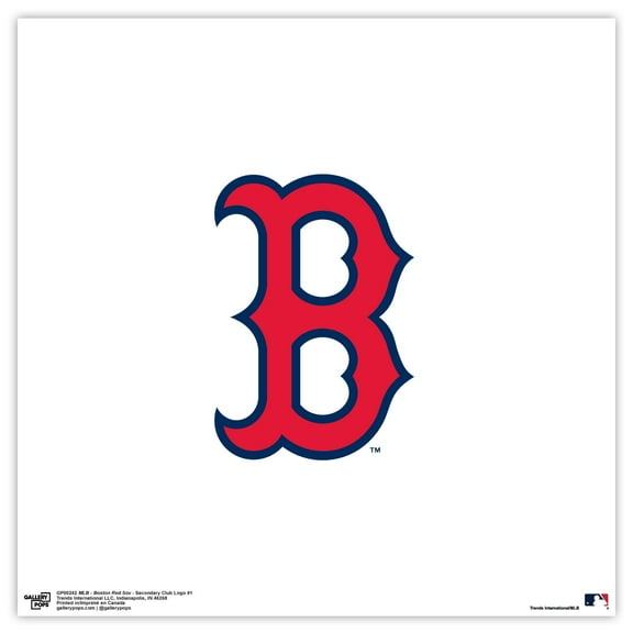 Gallery Pops MLB Boston Red Sox - Secondary Club Logo #1 Wall Art, Unframed Version, 12" x 12"