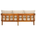thumbnail image 5 of SAFAVIEH Owen Teak Wood Outdoor Sofa, Natural/Taupe, 5 of 11
