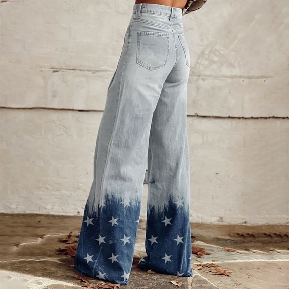 Women's Casual Pants Wide Leg Pants Women'S High Waisted Flower Patterned Pants Lightweight And Loose Casual Colorful Pants Heavyweight Pants,White Women's Casual Pants XXXL