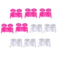 thumbnail image 1 of Bol de Manucure Rose 10 Pcs pour Femmes Usage Domestique 3.5x1.8x0.98 Pouces, 1 of 5