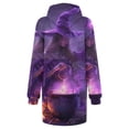thumbnail image 3 of WFJCJPAF 2025 New Halloween Halloween Dresses for Women Long Sleeve,Women's Hooded Long Sleeve Halloween Print Dress LooseFashion Mini Dress,Halloween Dresses for Women - Multicolor S, 3 of 5