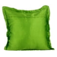 thumbnail image 3 of Housse de Coussin, Housse de Coussin 22x22 Pouces (55x55 cm) Vert, Housse de Coussin Vert Trèfle, Housse de Coussin Froncée Patchwork, Housse de Coussin Carrée en Satin, Patchwork - Vert Trèfle de Rêve, 3 of 3