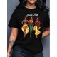 thumbnail image 3 of Girls Trip Print T-Shirt, Short Sleeve Crew Neck Casual Top for Summer & Spring, Women'S Clothing, 3 of 8