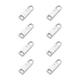 thumbnail image 1 of Billuyoard Pestaña fijadora de cremallera de 8 piezas, colgante profesional para tirar, colgantes de ropa, cremalleras de Metal, accesorios de Tela de costura y artesanía Plata, 1 of 6