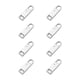 thumbnail image 1 of Monstrate Pestaña fijadora de cremallera de 8 piezas, tamaño pequeño profesional, colgante para tirar, decoraciones de ropa, cremalleras de Metal, Tela de costura y artesanía Plata Monstrate HA080442-01, 1 of 6