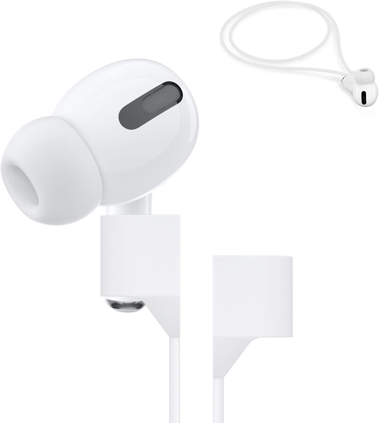Single Replacement Right Earbud for Air Pod Pro 1 Gen, Only Compatible with AirPods Pro 1st Mode A2083, Right Ear Side Wireless Earbud with a Complimentary Magnetic Lanyard - R